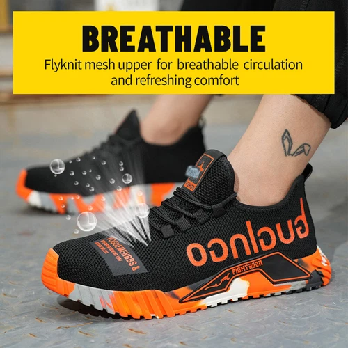 Unverwüstliche Sicherheitsarbeitsschuhe Stahlkappe Stiefel Leicht Sneaker Herrenschuhe - Bild 9 von 33