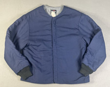 Bulwark Nomex Flame Resistant Jacket Mens L Blue Button Up Protective Apparel