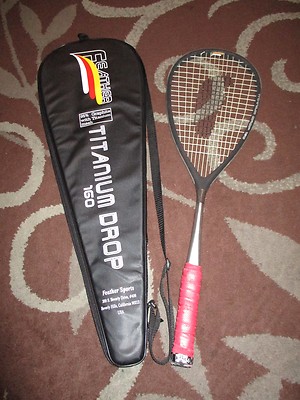 Feather Titanium Drop 160 Squash Racquet w/ Bag *RARE*