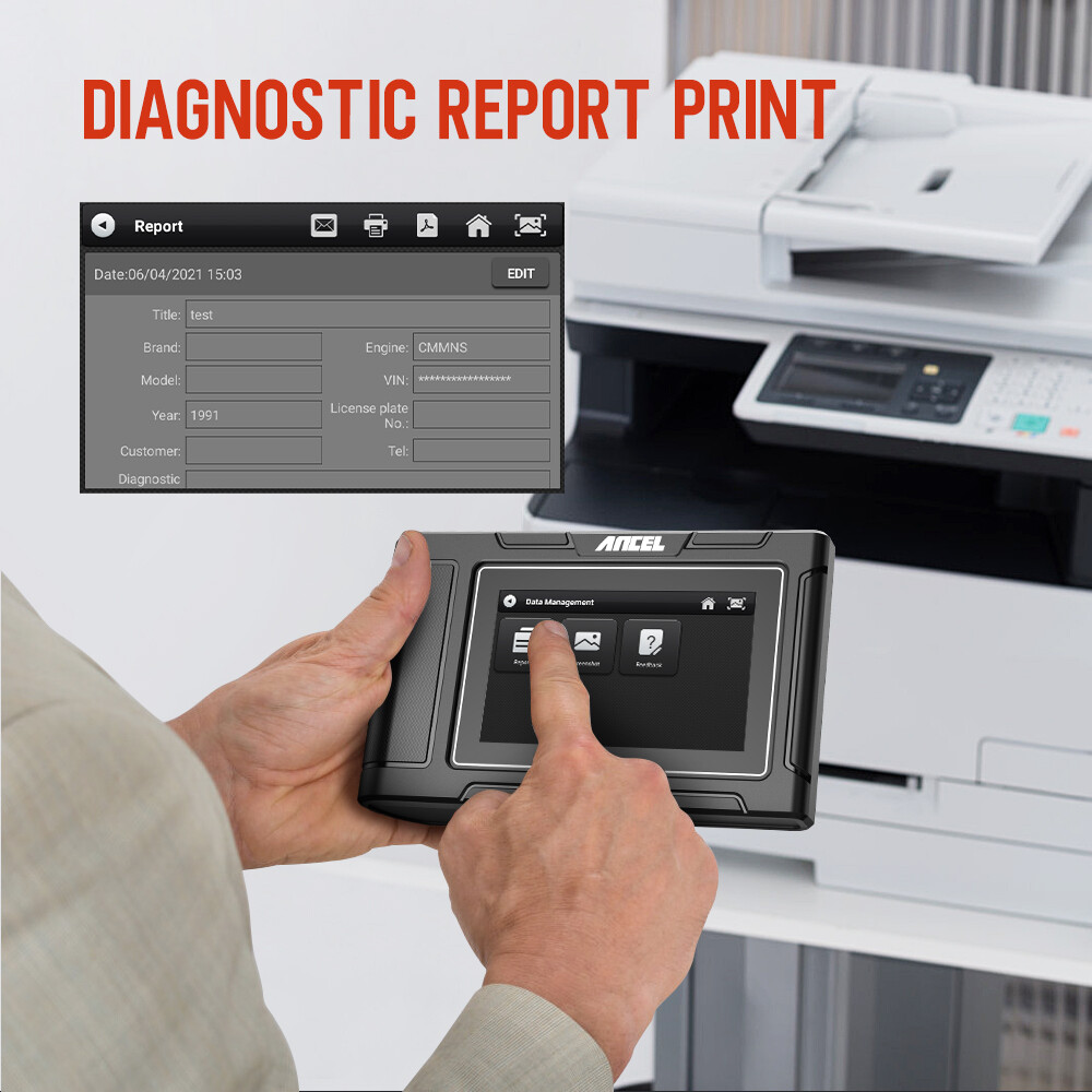 Commercial Truck Scanner OBD2 Diagnostic Tool DPF Regen Oil Reset  Full System