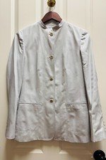 Calvin Klein Light Gray Blazer, NEW, Size 2, Ponte Stand Collar, Summer/Spring