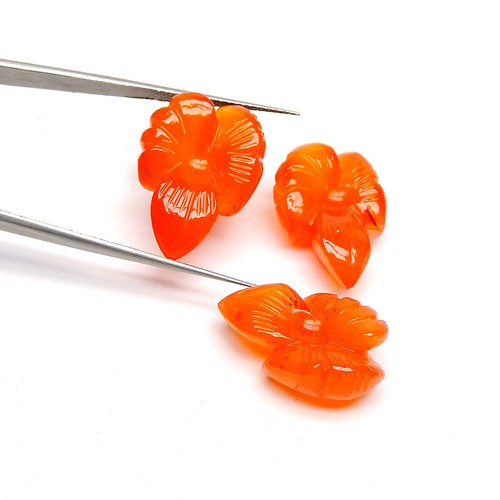 30.20 CTS Natural Carnelian Gemstone 3 pcs set , Handmade carving gemstone, - Picture 6 of 6