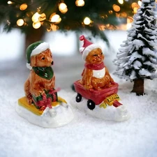 Vintage Centrum Christmas Cat and Dog Salt and Pepper Shakers Autumn Harvest