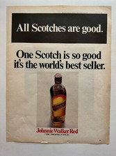 1967 Johnnie Walker Red Label Scotch, Linde Star Jewelry Vintage Print Ads