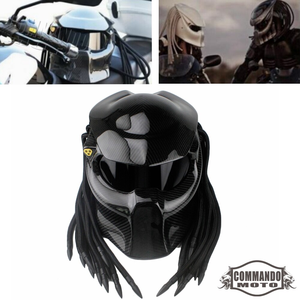 Predator Motorcycle Helmet Full Face Iron Warrior DOT Predator Men