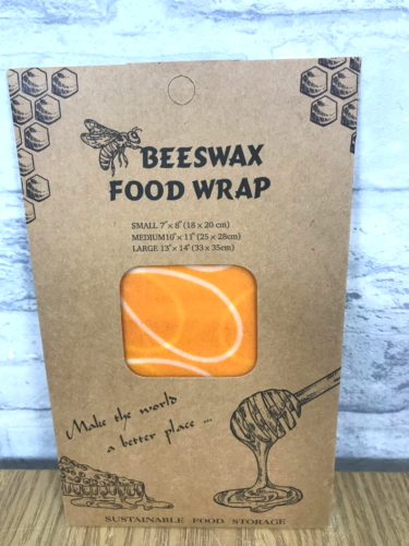 2 Packs of Beeswax Food Wrap - 3 Sizes - Sustainable Food Storage BNIB (SG144Z) - Picture 2 of 5