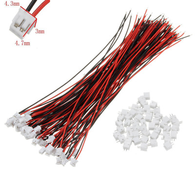   2 Set (4 Stück) 2Pin ZH 1.5mm Mini Micro JST Stecker 15cm Kabel 28AWG + Buchse
