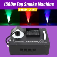 Smoke Fog Machine DMX DJ Party Vertical Spray Fog Stage Light RGB 24 LED Light