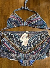 New JESSICA SIMPSON Size 0X Plus Size Two Piece Swimsuit Aztec Geoprint