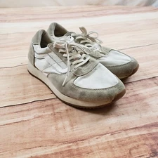 Vans Old Skool Shoes Mens 7 Beige White Sneakers Ultra Cush Low Top Skate Adult