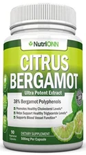 CITRUS BERGAMOT Blood Sugar Pressure Cholesterol Lowering 90 Veg Caps NUTRIONN