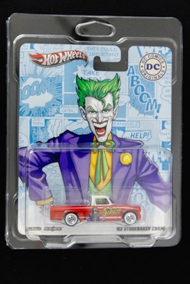 Hot Wheels Pop Culture DC Comics Joker '63 Studebaker Champ - Red w/PROTECTOR