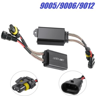 2x 9005 9006 9012 LED Headlight Anti Flicker Canbus Capacitor Decoder Error Free