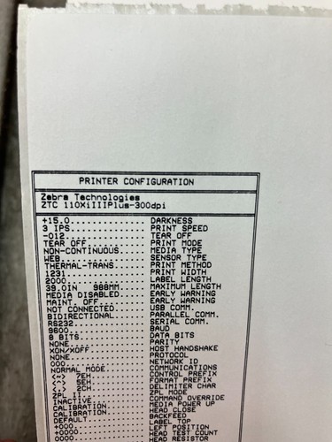 Zebra 110Xi3+ 300 dpi Thermal Printer USB, Parallel & Rewind P/N: 113-701-00200 - Picture 10 of 12