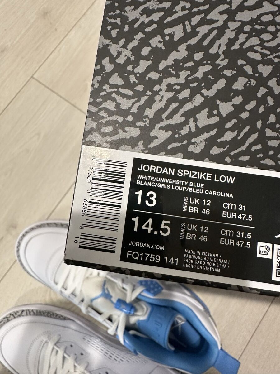 Nike Air Jordan Spizike Low Shoes UNC University Blue FQ1759 Nike Air Jordan Spizike Low Shoes UNC University Blue FQ1759