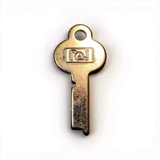 Vintage Uncut National Lock Co Flat Skeleton Key Approx 2" Long Steel 