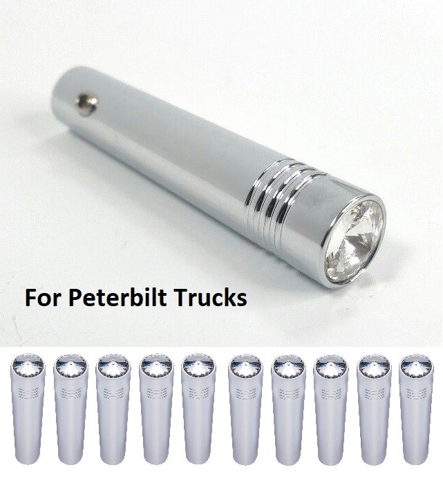 (Set/5) For Peterbilt Green Toggle Switch Extension 2-1/4 Long Chrome Metal - Foto 2