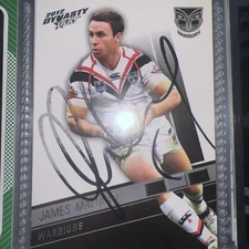 James Maloney Signed 2012 select Dynasty NRL card New Zealand Warriors