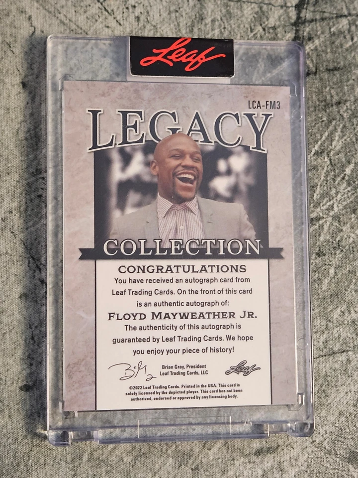 2022 LEAF LEGACY COLLECTION AUTO #LCAFM3 FLOYD MAYWEATHER JR.  /25 - Image 2 of 2