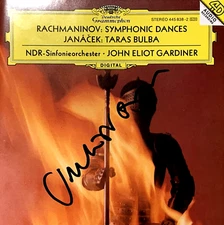 Signed by JOHN ELIOT GARDINER Rachmaninov Symphonic Dances DGG CD Signiert