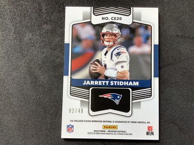 2020 OBSIDIAN CUTTING EDGE 02/40 JERSEY RELIC JARRETT