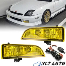 For 1997-2001 Honda Prelude Yellow Lens Front Bumper Fog Lights W/wiring Pair