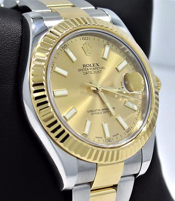 Rolex Datejust 116333 Gold and Silver Oyster Bracelet with Gold