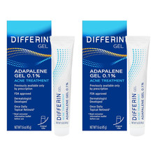 Differin Acne Treatment Gel, 60 Day Supply, Retinoid Treatment for Face with 0.1