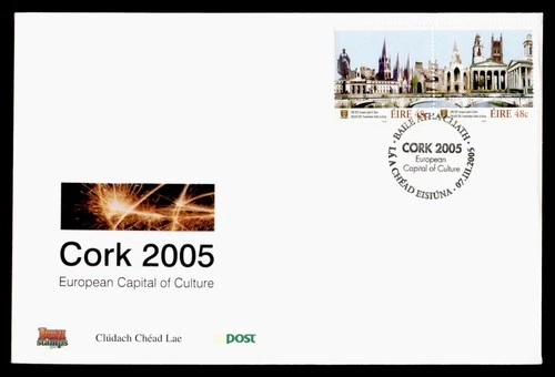 DR WHO 2005 IRELAND FDC CORK PAIR M77257