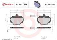 Brembo Bremsbelagsatz, Scheibenbremse P 44 003 FüR Land Rover