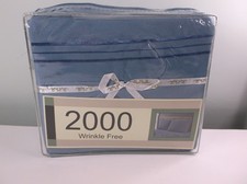 2000 Series King 4 Piece Sheet Set Wrinkle Free Embroidery Deep Pockets New