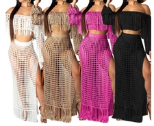 2-piece crop top and skirt set