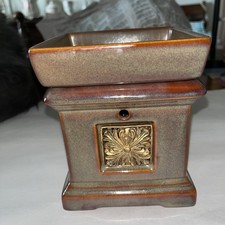 Electric Ceramic Wax Melt Warmer Brown Glazed...