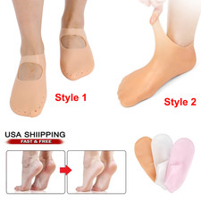 2 Pcs Foot Care Socks Spa Silicone Moisturizing Gel Anti Cracking Protector US