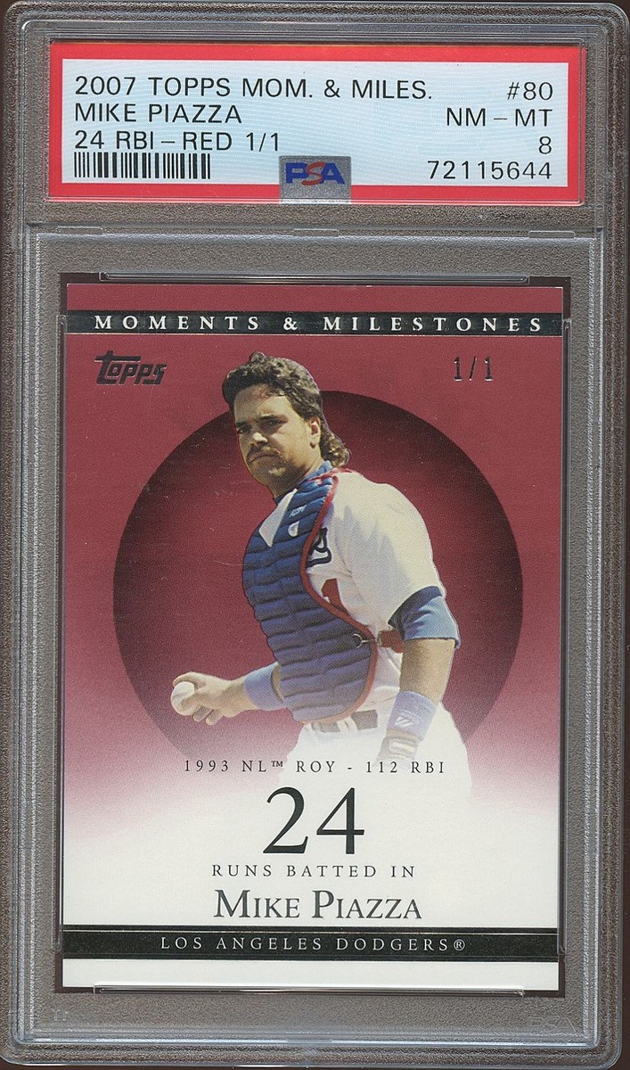 Mike Piazza 2007 Topps Moments & Milestones RED 1/1 New York Mets