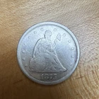 1875 Seated Liberty Twenty Cent Silver Coin Reeded Edge Uncertified US 20C