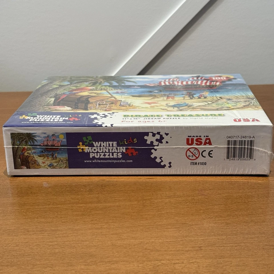 New White Mountain Jigsaw Puzzle Pirate Treasure 100-piece For Ages 6+ Sealed - Image 4 of 4