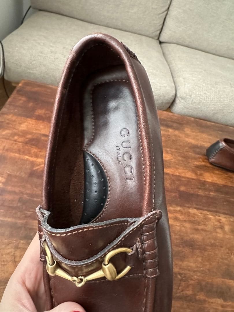 GUCCI Women's Loafers Horsebit Leather Brown EU36/US6 120234c thumbnail 14