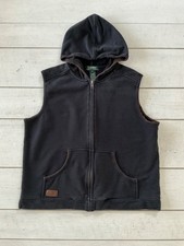 Y2K 90s Women s Lauren Ralph Lauren Solid Hoodie Vest L Minimalist