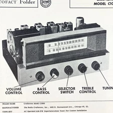 1955 Craftsmen Tuner C1000 Wire Schematic Repair Manual Sam’s Photofact Original