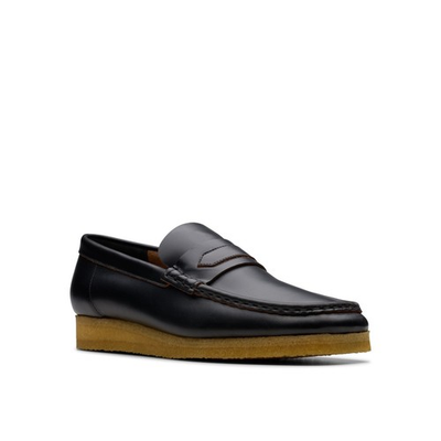 #ad Clarks Originals Men#x27;s Wallabee Penny Black Smooth Leather 26180629 $99.00