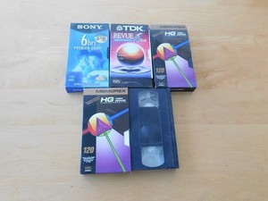 Used vhs tapes sold as used blanks  5 Tapes Used