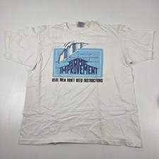 Vintage Stanley Desantis Home Improvement Shirt Mens XL White TV Show Slogan 90s