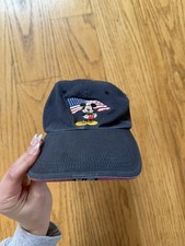 Disney Mickey Mouse Navy Blue Hat Walt Disney World American Flag Adult Unisex