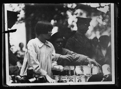 Bucharest Romania Princess Ileana 1919 Red Cross Supplies Distribution