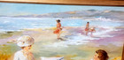 Beach Seascape Pretty Ladies Original Oil Painting Listed Spanish Ciuró Gatell  — photo 5