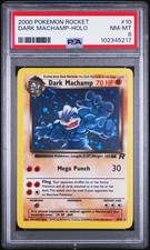 2000 POKEMON ROCKET #10 DARK MACHAMP-HOLO PSA 8