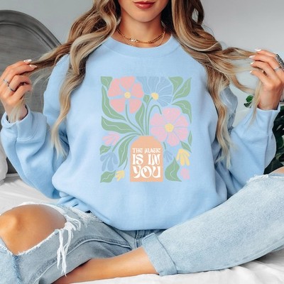 The Magic Is In You Damen Sweatshirt Inspirierend Blumen Damen Pullover