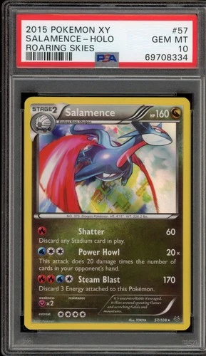 Pokemon Salamence XY Roaring Skies Holo Rare #57 PSA 10 Gem Mint