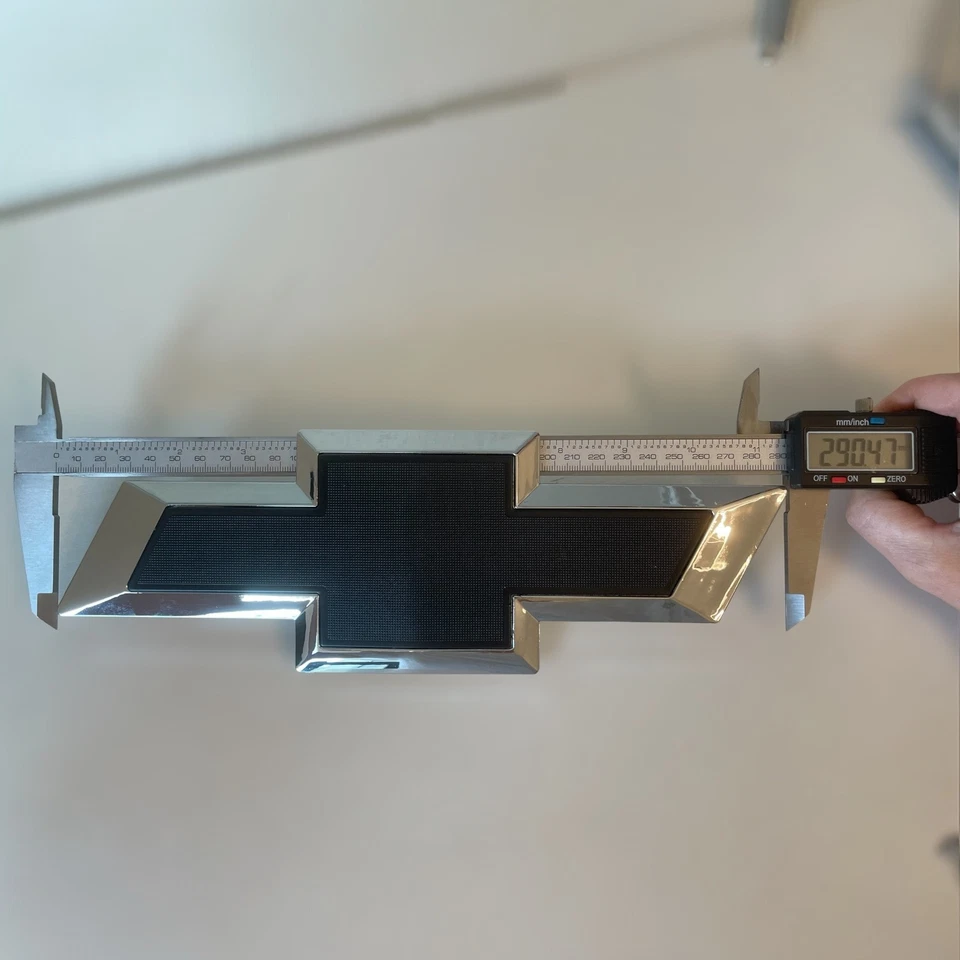 Black & Silver Bowtie Grille Badge for Chevrolet Silverado 1500 2500 3500 - Image 3 of 4